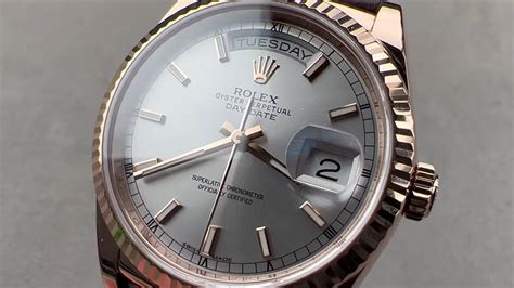 rolex day date leather strap size|rolex day date watch.